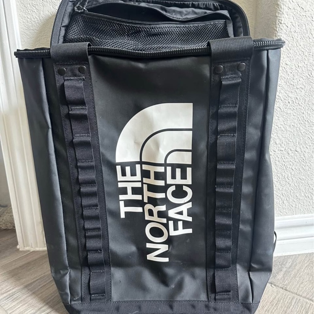 The North Face Black Backpack with Structured Design